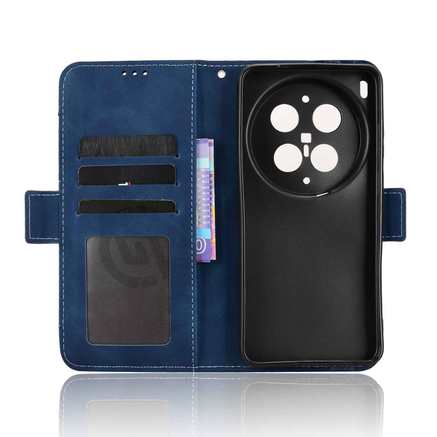 For vivo X300 Ultra 5G Leather Case Phone Wallet Cover with Multiple Card Slots - Blue