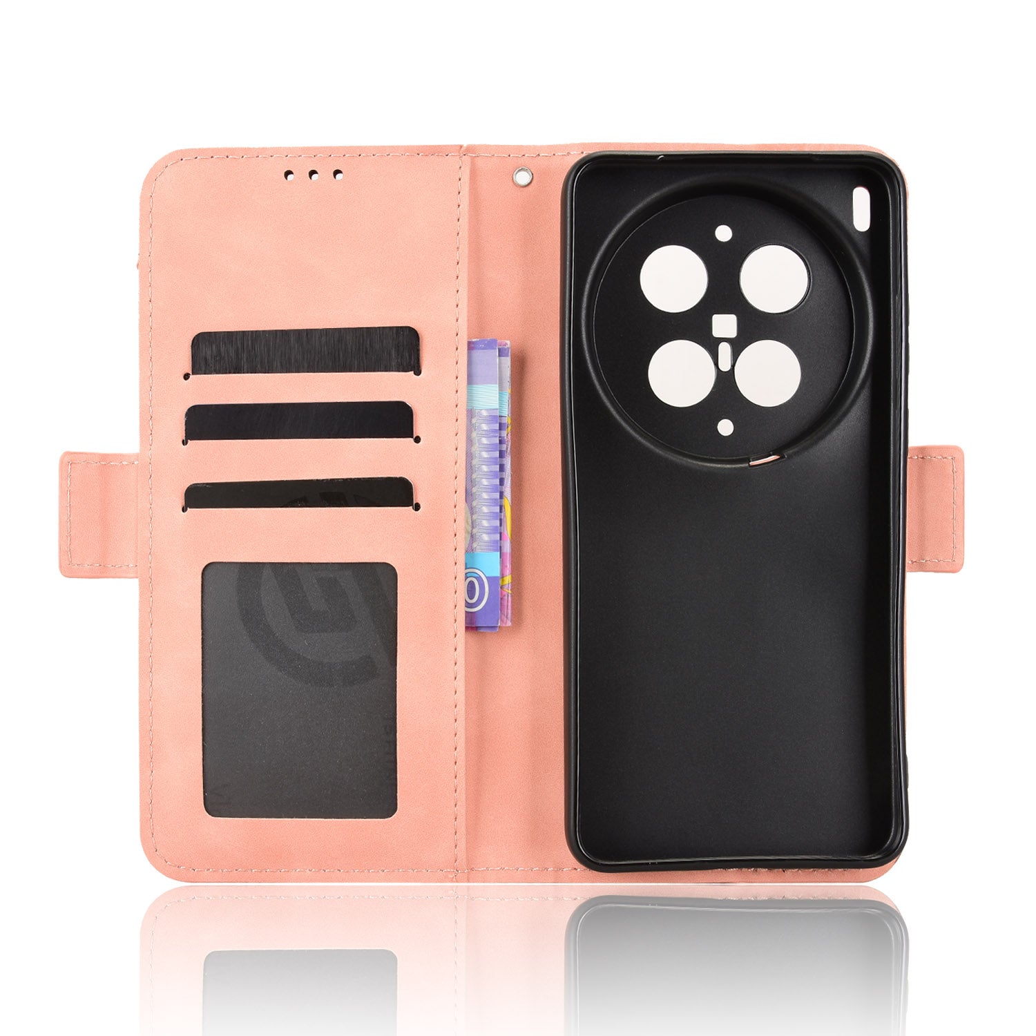 For vivo X300 Ultra 5G Leather Case Phone Wallet Cover with Multiple Card Slots - Pink