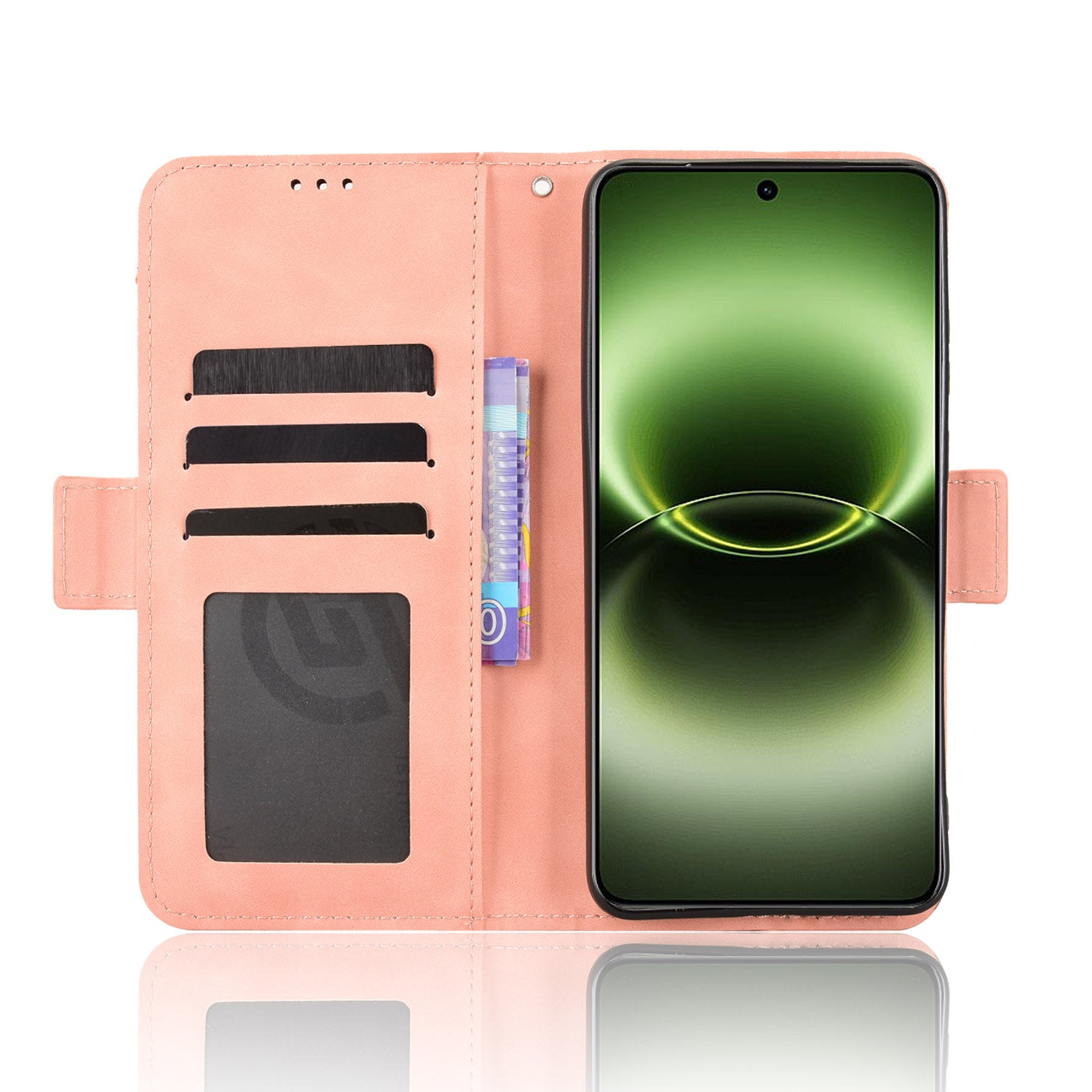 For vivo X300 Ultra 5G Leather Case Phone Wallet Cover with Multiple Card Slots - Pink