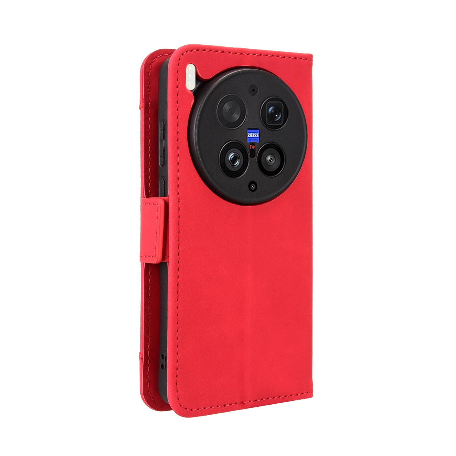 For vivo X300 Ultra 5G Leather Case Phone Wallet Cover with Multiple Card Slots - Red