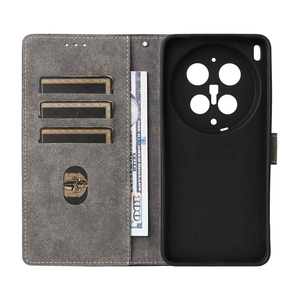 For vivo X300 Ultra 5G Case Wallet RFID Blocking PU Leather Phone Cover Stand with Strap - Black