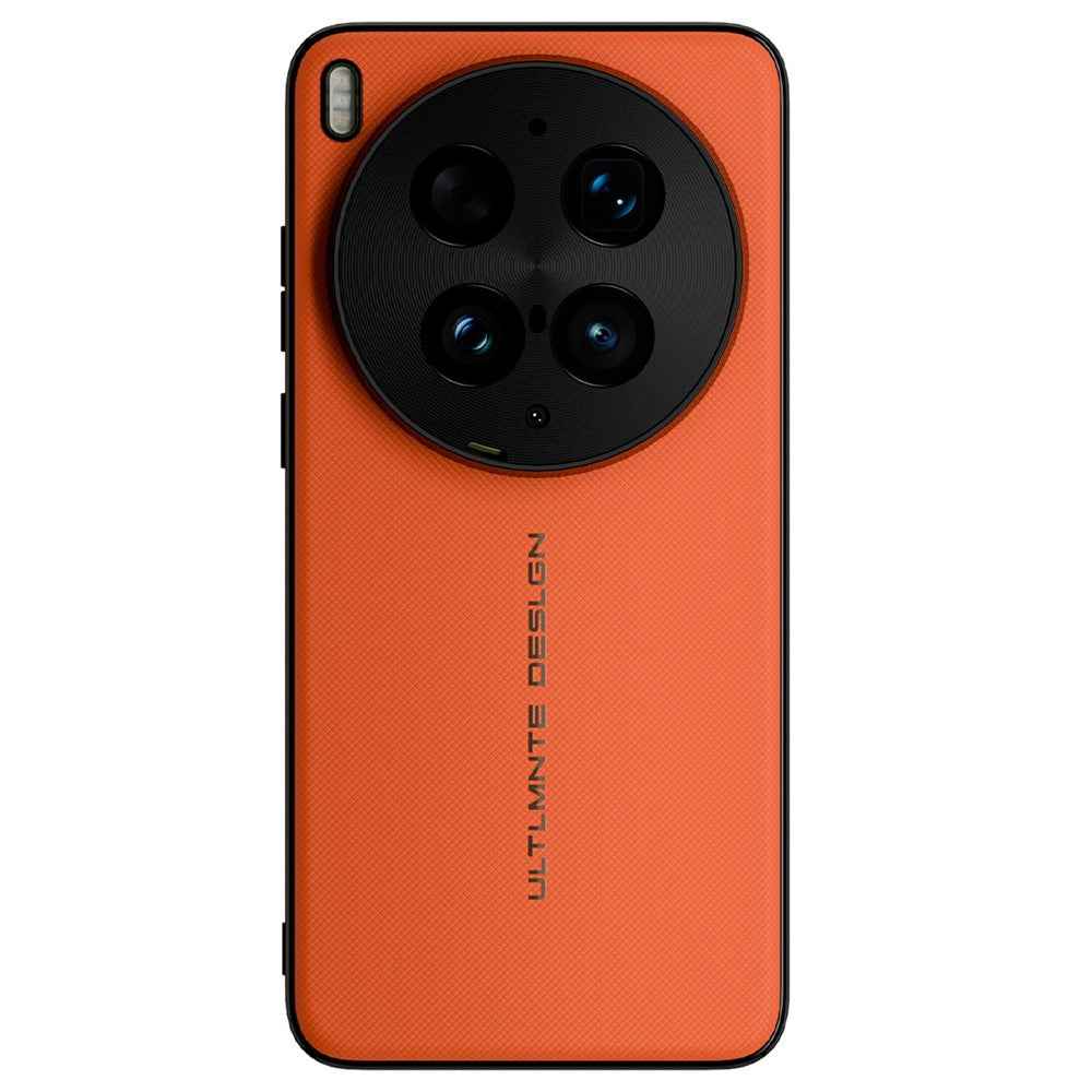 GKK For vivo X300 Ultra 5G Magnetic Case Woven Texture Leather PC Phone Cover - Orange