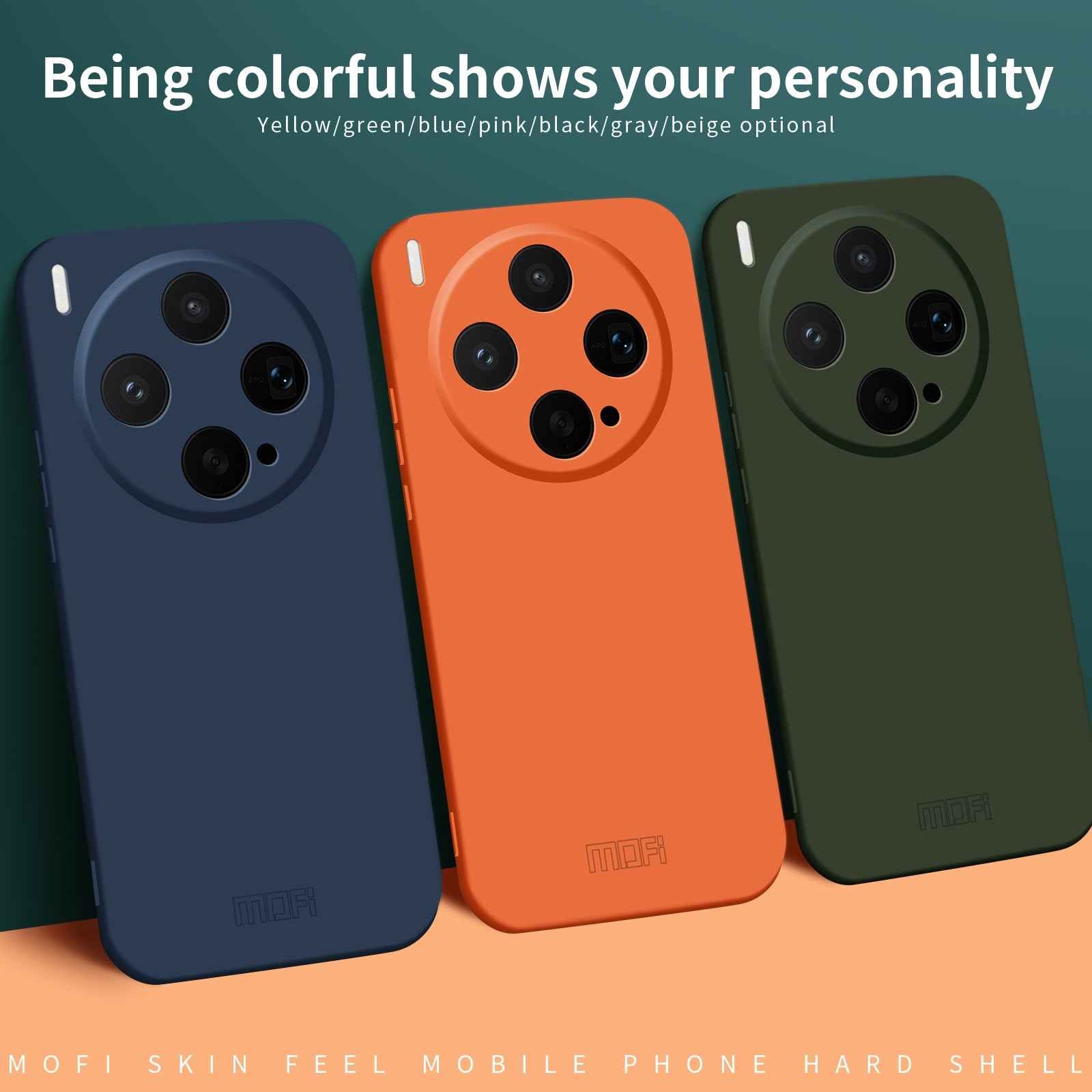 Mofi for vivo X300s 5G MOFI JK Qin Series Phone Case Skin-Touch Matte Anti-fingerprint Back Cover - Black