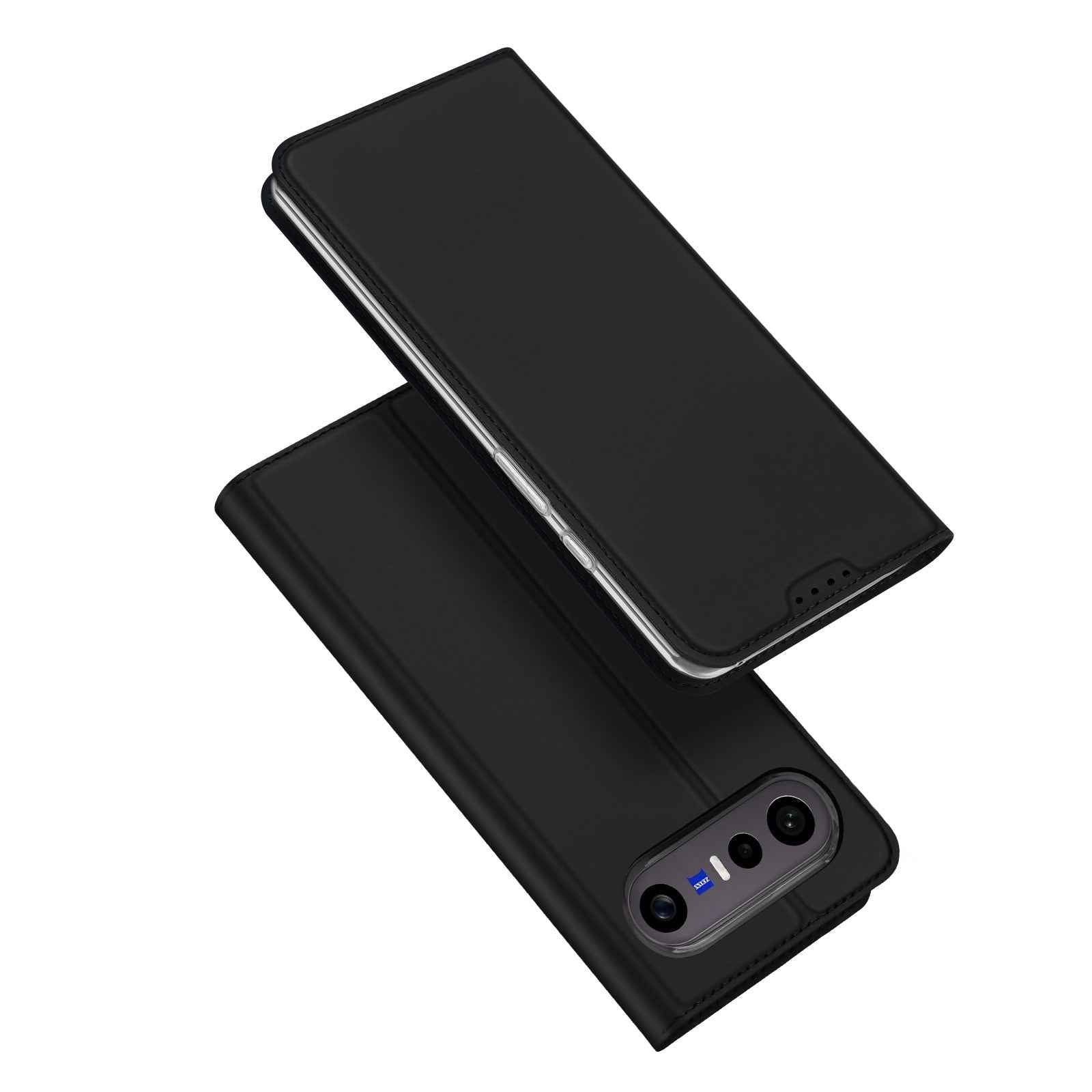 Dux Ducis for vivo S50 Pro mini 5G / vivo X300 FE 5G Case DUX DUCIS Skin Pro Series Leather Stand Cover Card Holder - Black