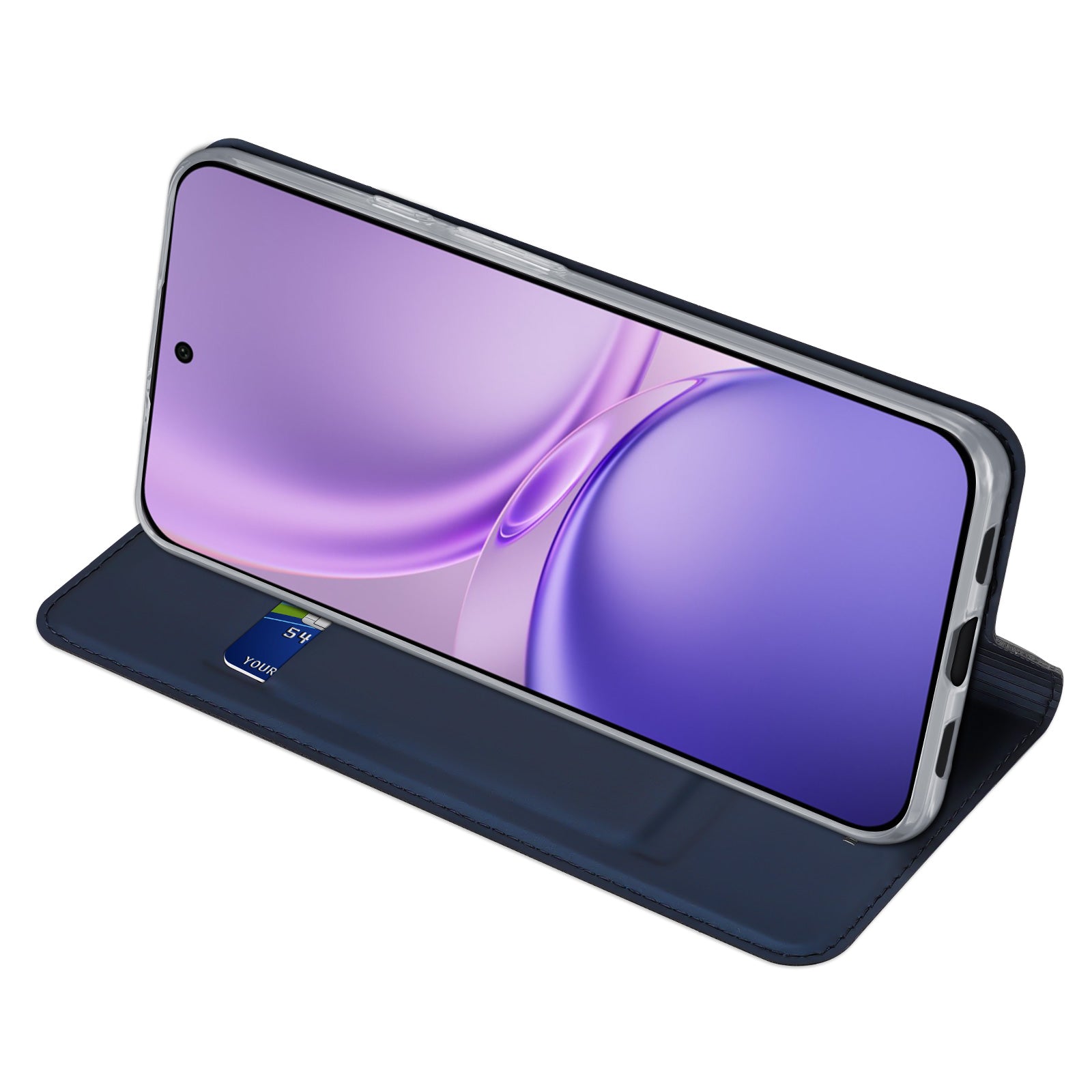 Dux Ducis for vivo S50 Pro mini 5G / vivo X300 FE 5G Case DUX DUCIS Skin Pro Series Leather Stand Cover Card Holder - Blue