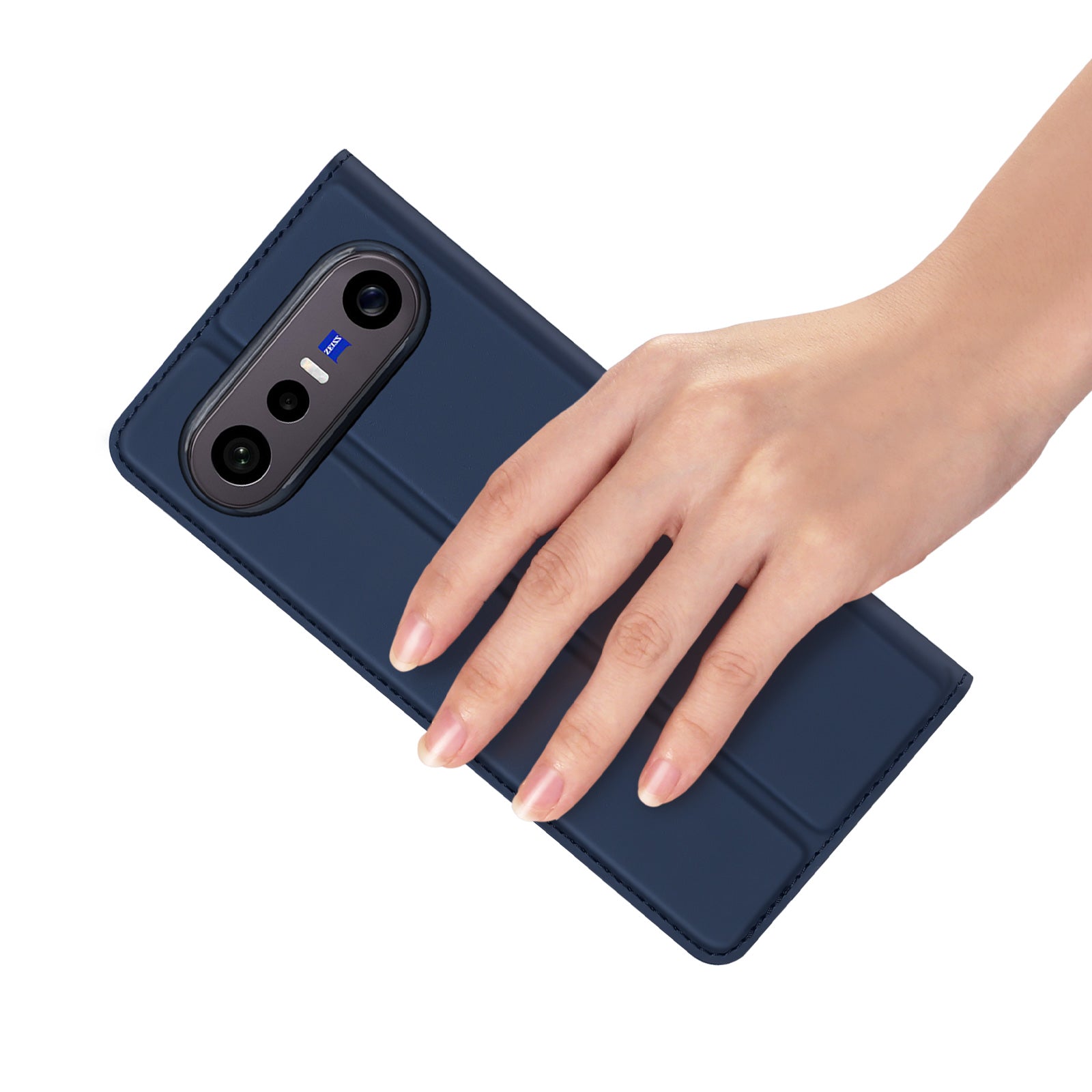 Dux Ducis for vivo S50 Pro mini 5G / vivo X300 FE 5G Case DUX DUCIS Skin Pro Series Leather Stand Cover Card Holder - Blue