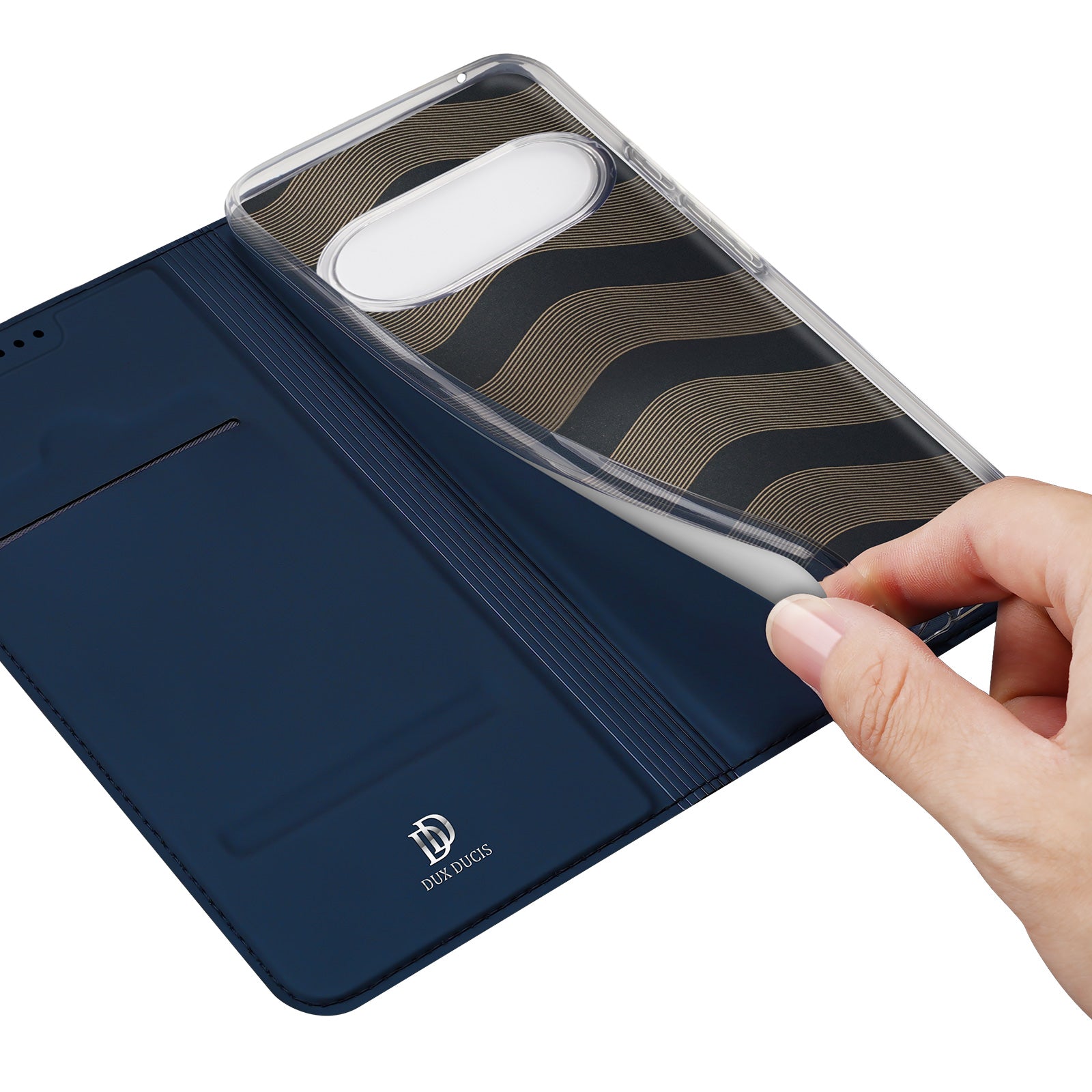 Dux Ducis for vivo S50 Pro mini 5G / vivo X300 FE 5G Case DUX DUCIS Skin Pro Series Leather Stand Cover Card Holder - Blue