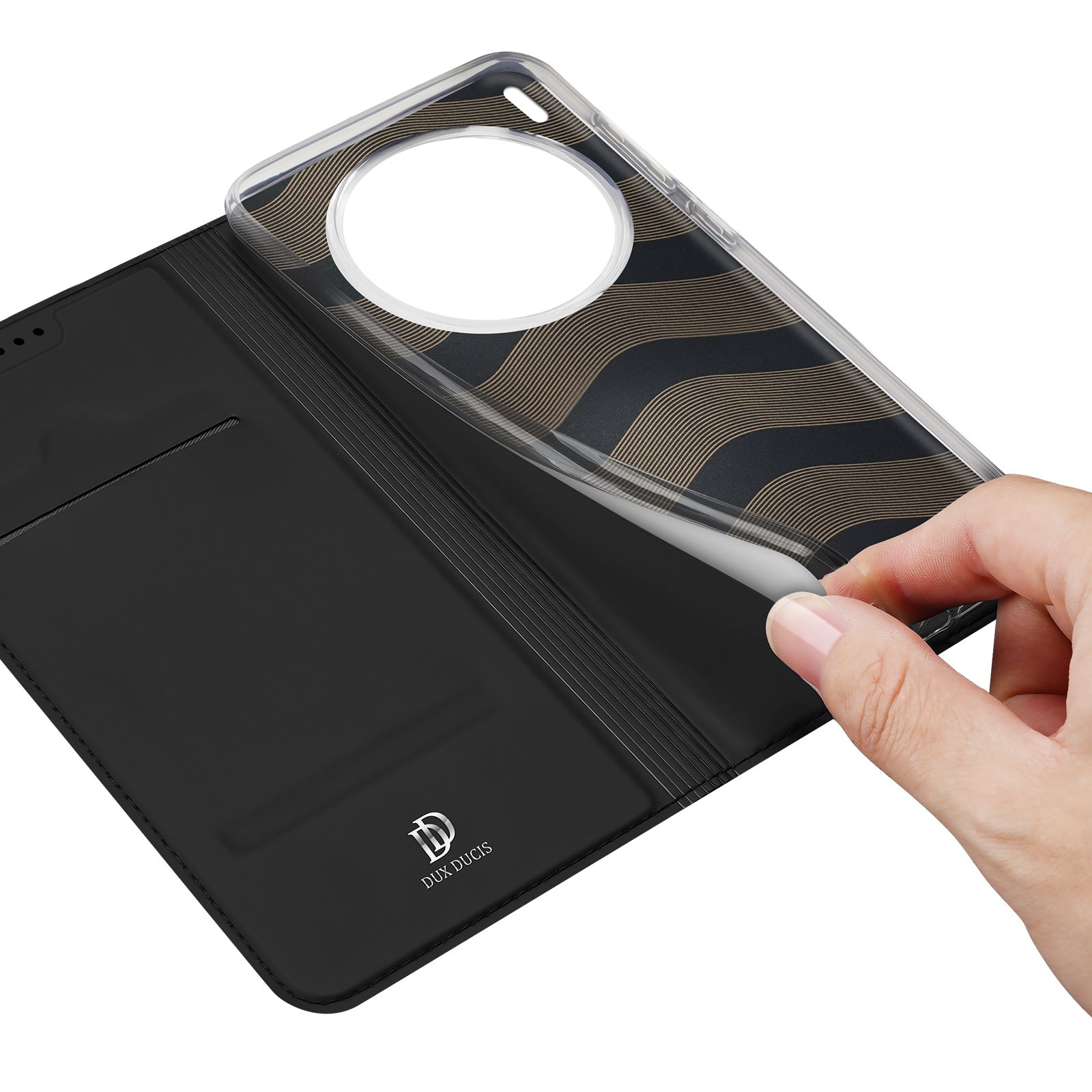 Dux Ducis for vivo X300 Ultra 5G Case DUX DUCIS Skin Pro Series Leather Stand Cover Card Holder - Black