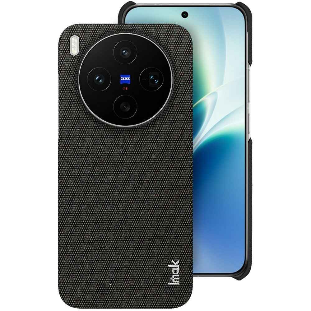 IMAK Ruiyi Series for vivo X300s 5G Case Fabric Texture Leather + PC Phone Back Cover - Black