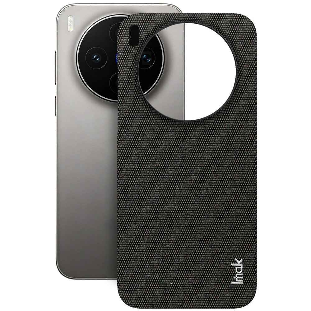 IMAK Ruiyi Series for vivo X300s 5G Case Fabric Texture Leather + PC Phone Back Cover - Black