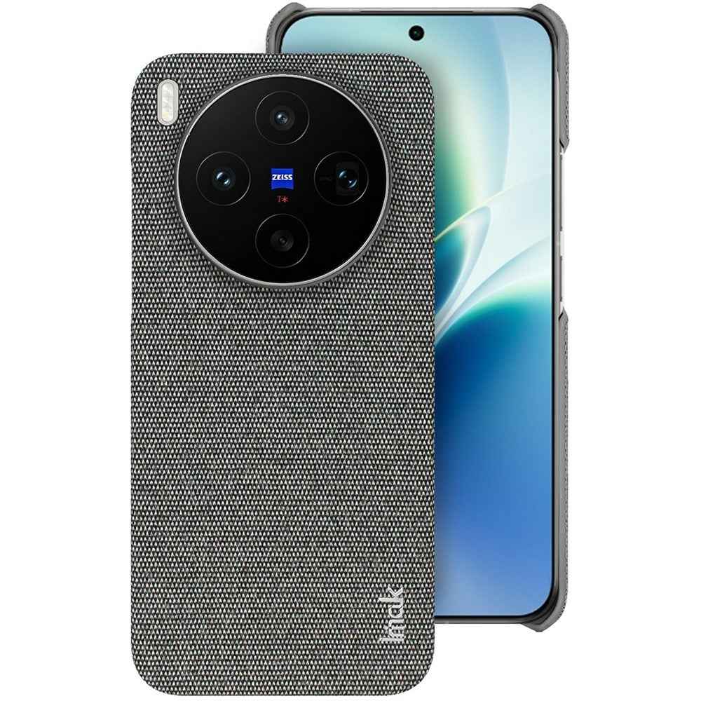 IMAK Ruiyi Series for vivo X300s 5G Case Fabric Texture Leather + PC Phone Back Cover - Dark Grey
