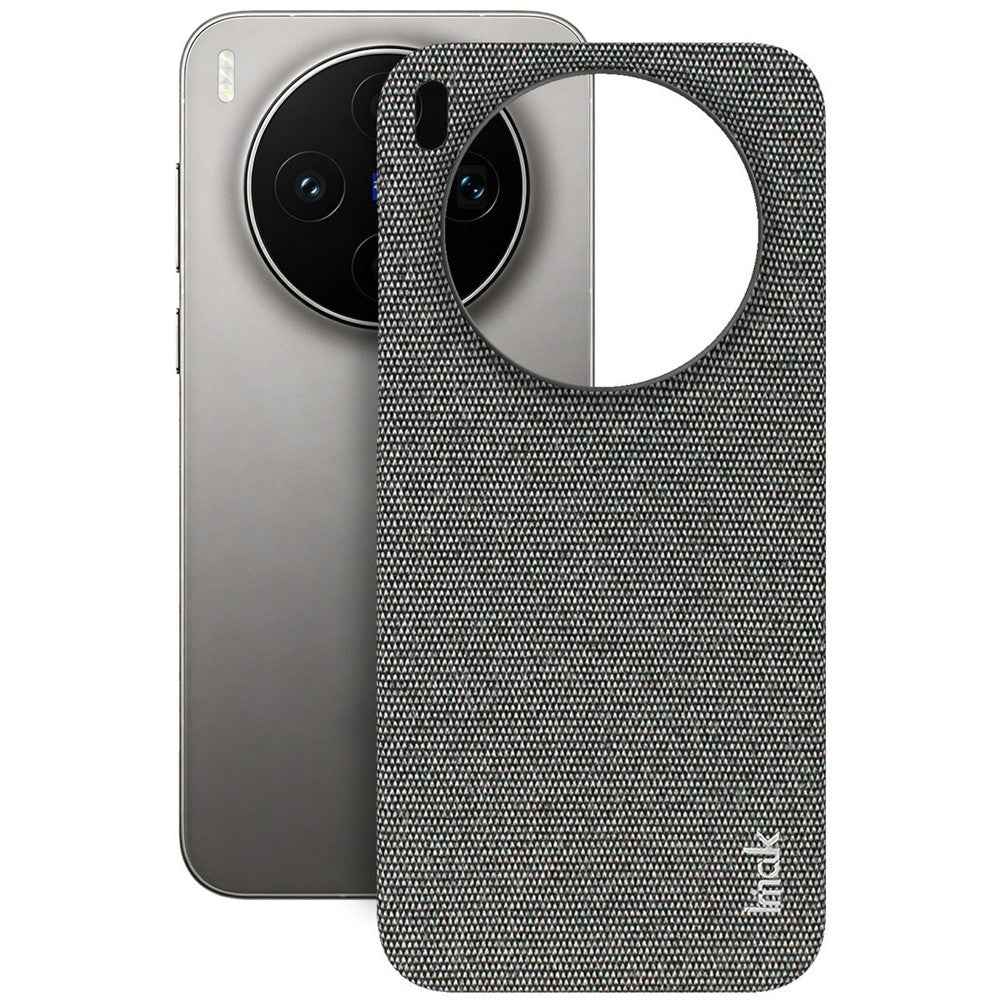 IMAK Ruiyi Series for vivo X300s 5G Case Fabric Texture Leather + PC Phone Back Cover - Dark Grey