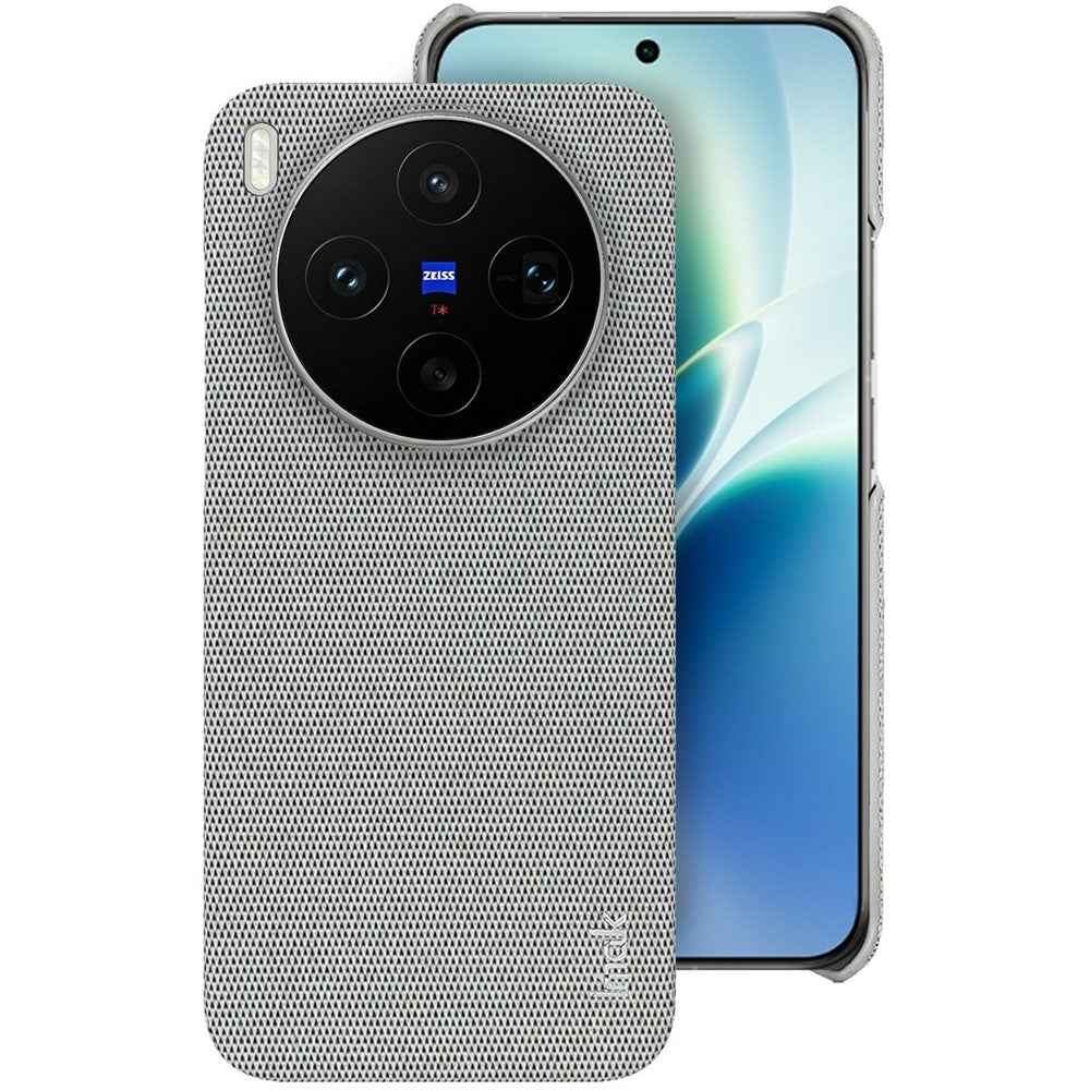 IMAK Ruiyi Series for vivo X300s 5G Case Fabric Texture Leather + PC Phone Back Cover - Light Grey