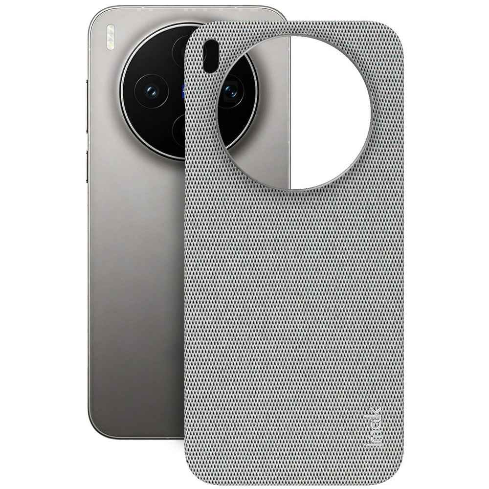 IMAK Ruiyi Series for vivo X300s 5G Case Fabric Texture Leather + PC Phone Back Cover - Light Grey