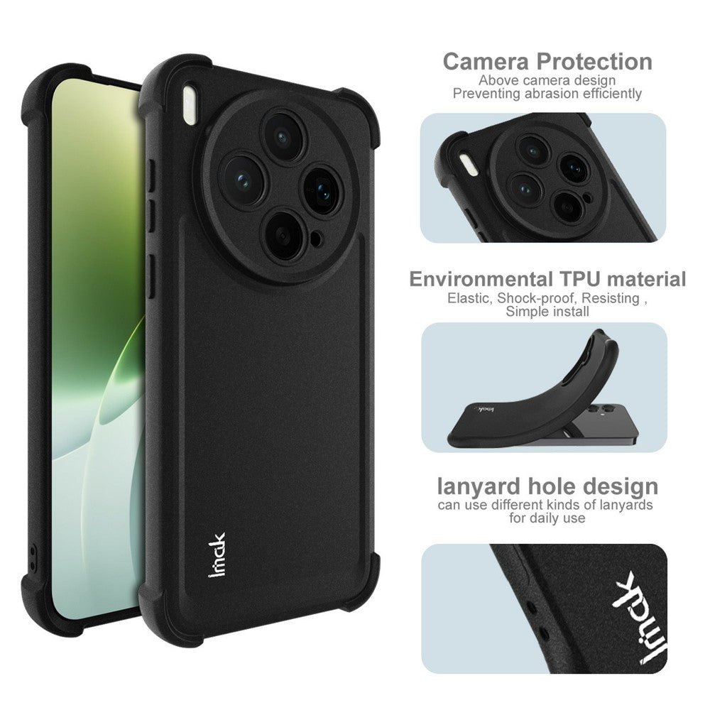 IMAK For vivo X300s 5G Case TPU Phone Cover Airbag Shockproof Protection - Matte Black