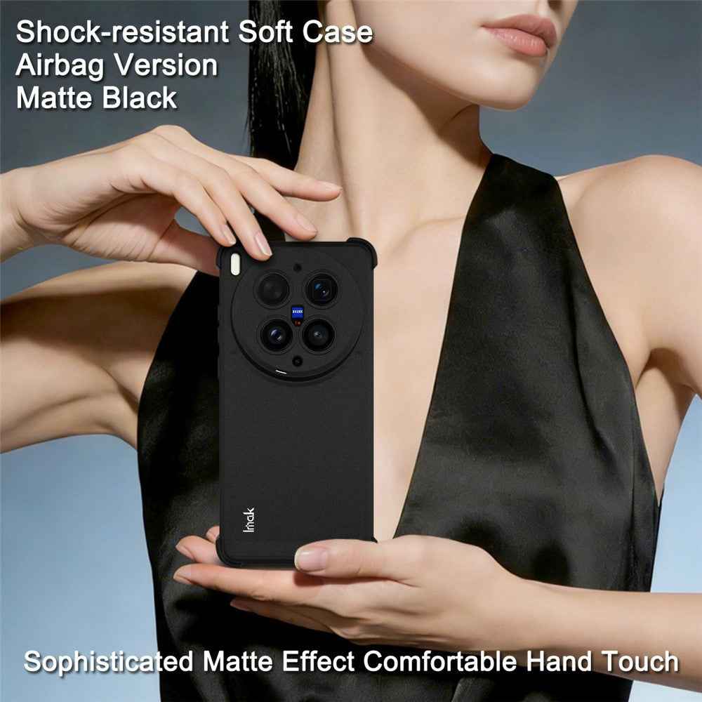 IMAK For vivo X300 Ultra 5G Case TPU Phone Cover Airbag Shockproof Protection - Matte Black