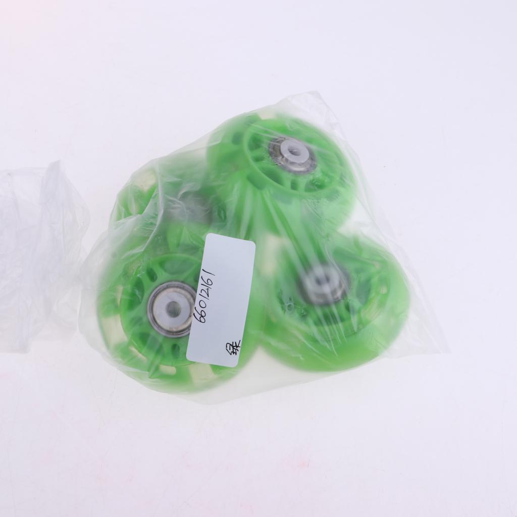 4Pcs Inline Sliding Flash PU Roller Skate Wheels for Skating Shoes green