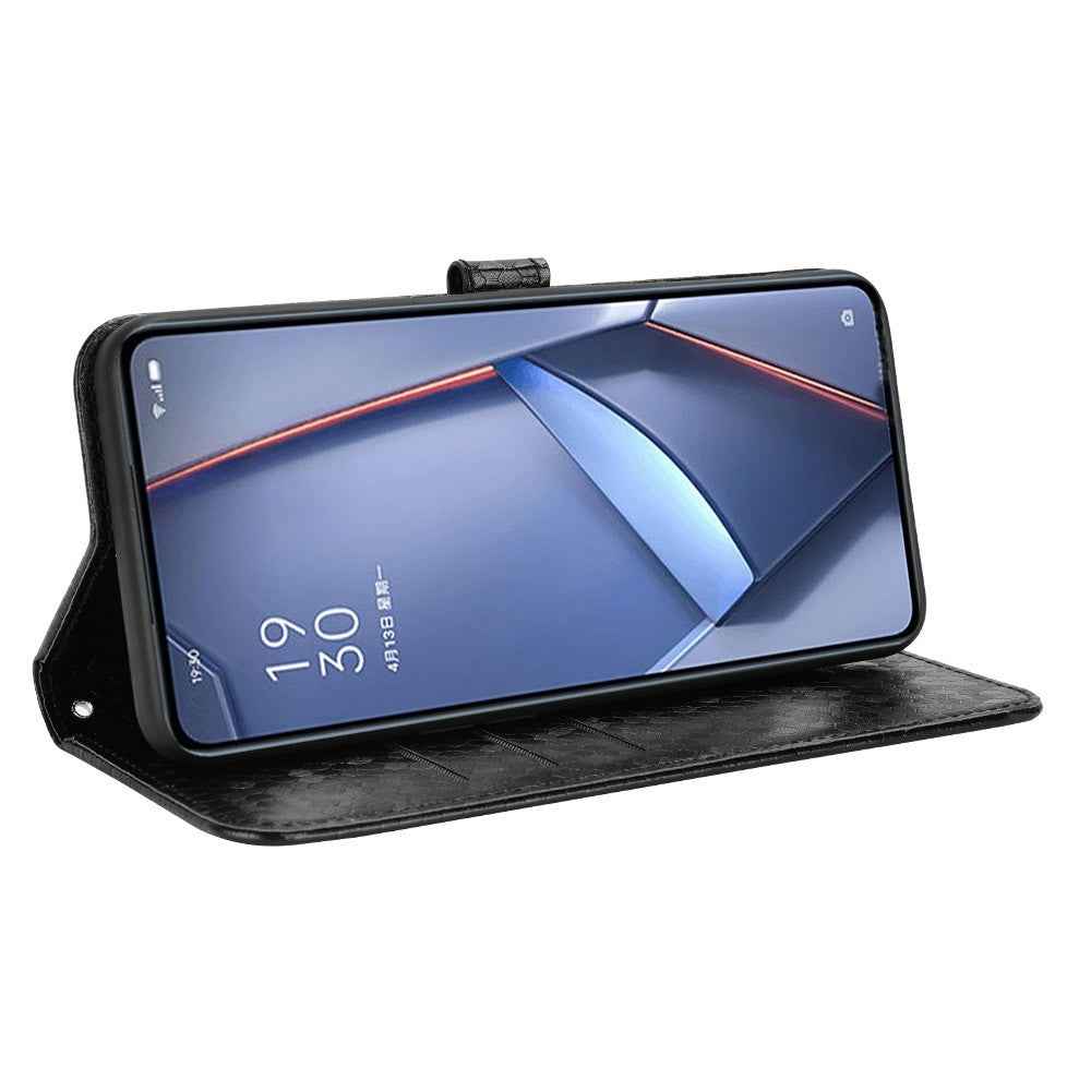 For vivo X300 Ultra 5G Wallet Case Dot Pattern Imprint PU Leather Phone Cover with Wrist Strap - Black