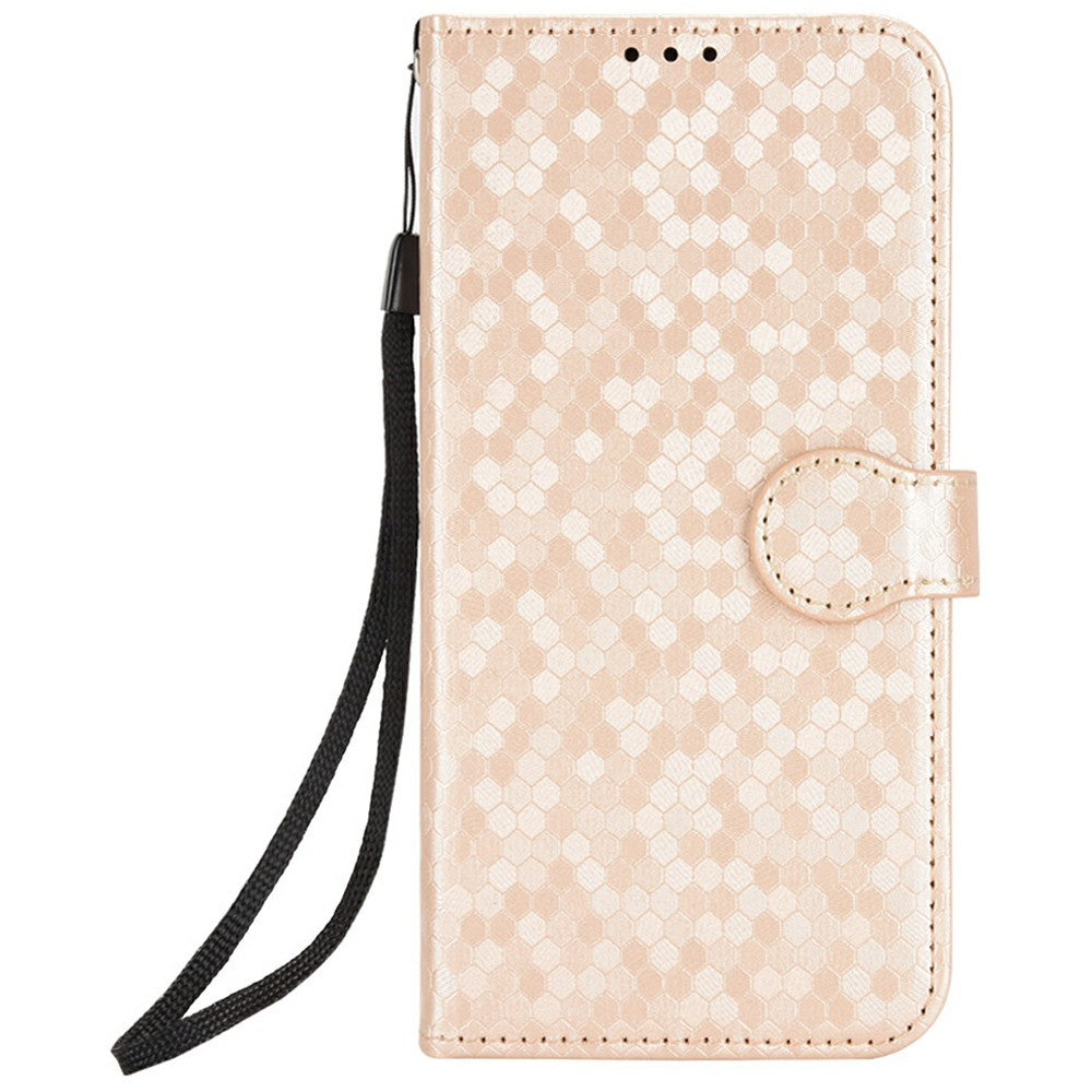 For vivo X300 Ultra 5G Wallet Case Dot Pattern Imprint PU Leather Phone Cover with Wrist Strap - Rose Gold