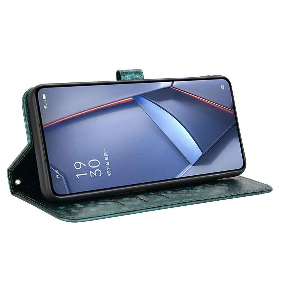 For vivo X300 Ultra 5G Wallet Case Dot Pattern Imprint PU Leather Phone Cover with Wrist Strap - Green
