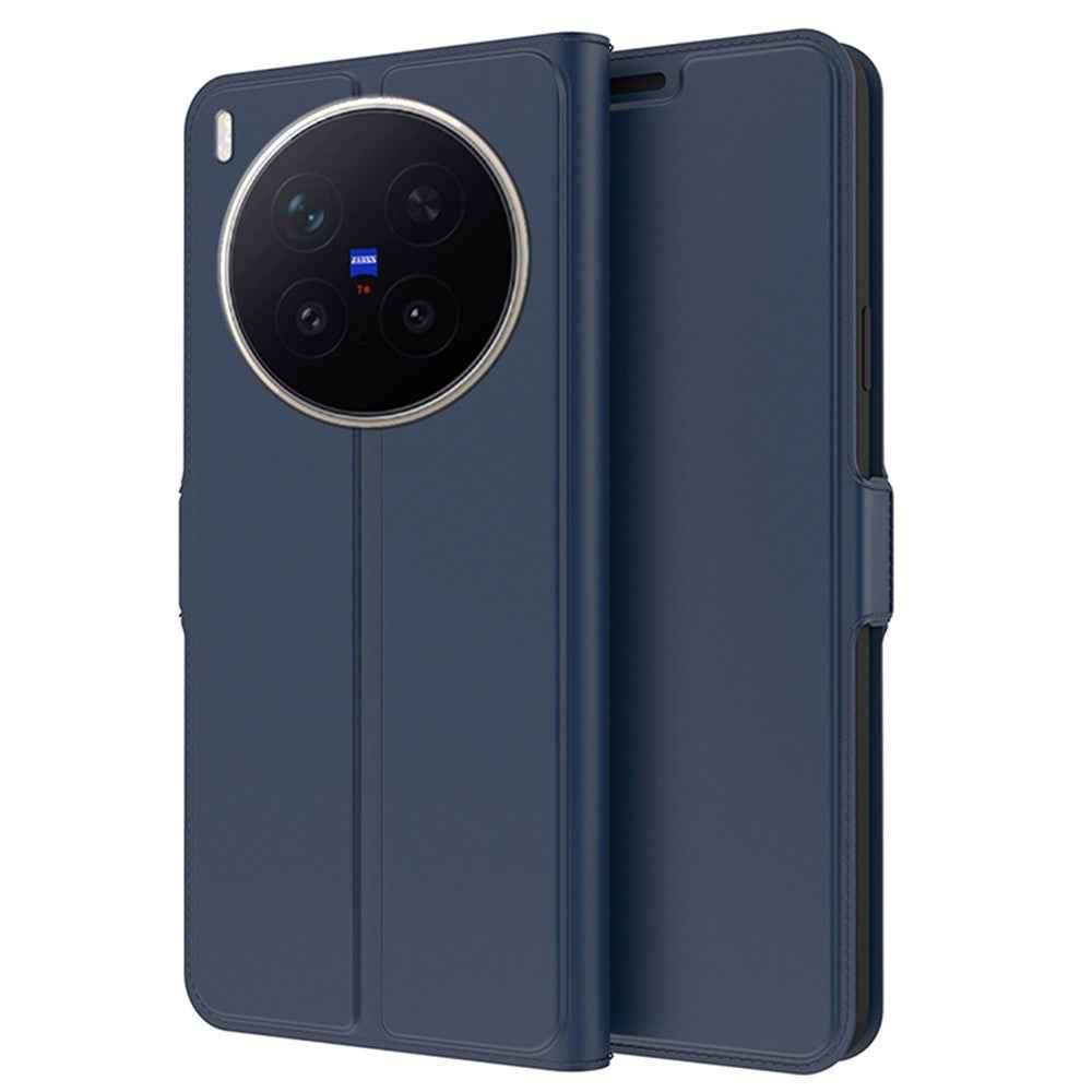 For vivo X300 Ultra 5G Case Shockproof TPU Inner Shell Leather Phone Cover Card Slot - Blue
