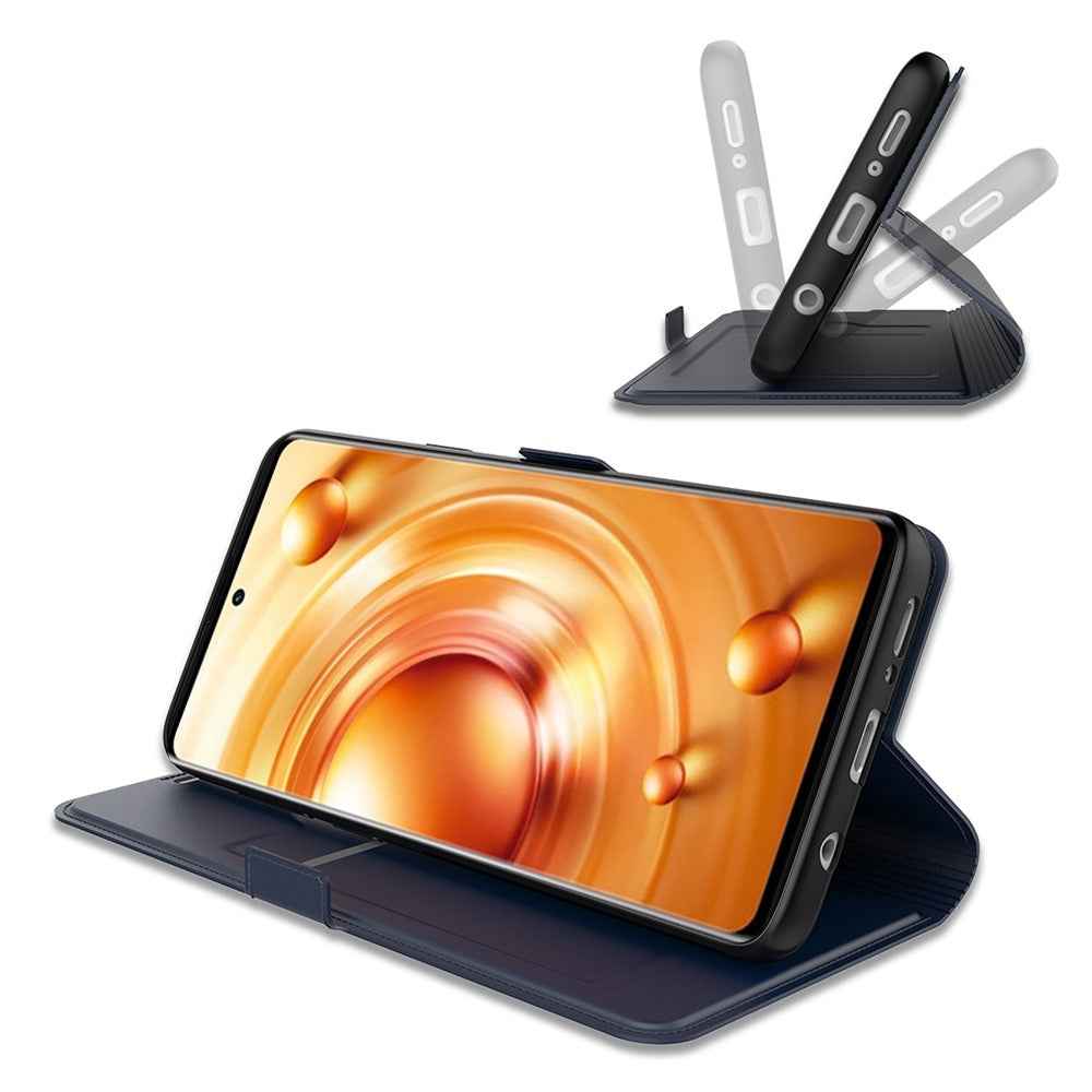 For vivo X300 Ultra 5G Case Shockproof TPU Inner Shell Leather Phone Cover Card Slot - Blue