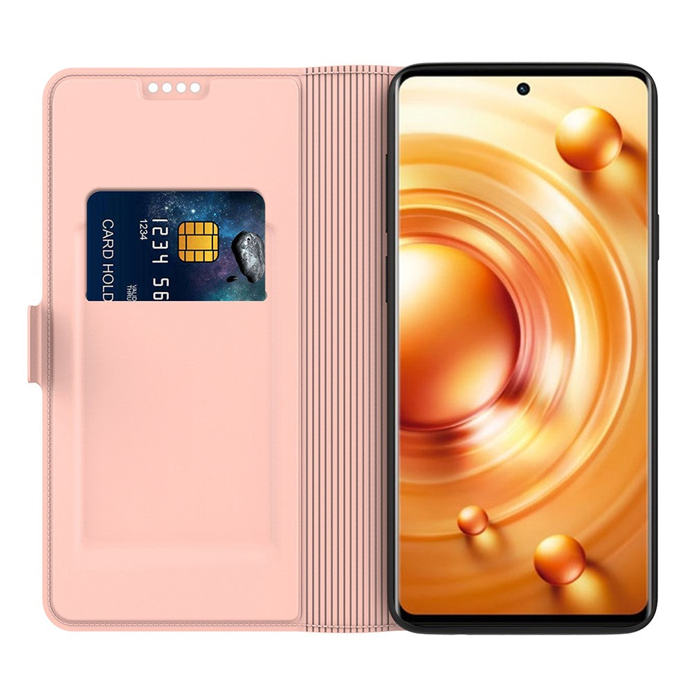 For vivo X300 Ultra 5G Case Shockproof TPU Inner Shell Leather Phone Cover Card Slot - Rose Gold