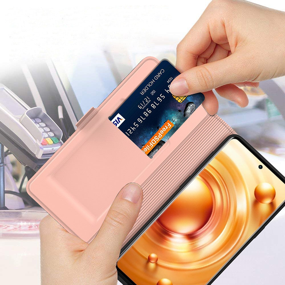 For vivo X300 Ultra 5G Case Shockproof TPU Inner Shell Leather Phone Cover Card Slot - Rose Gold