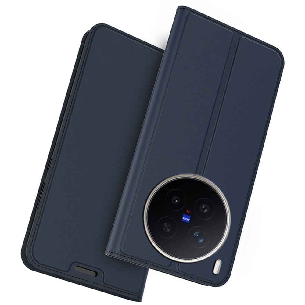 For vivo X300 Ultra 5G Case PU Leather Phone Cover with Card Holder Stand - Blue