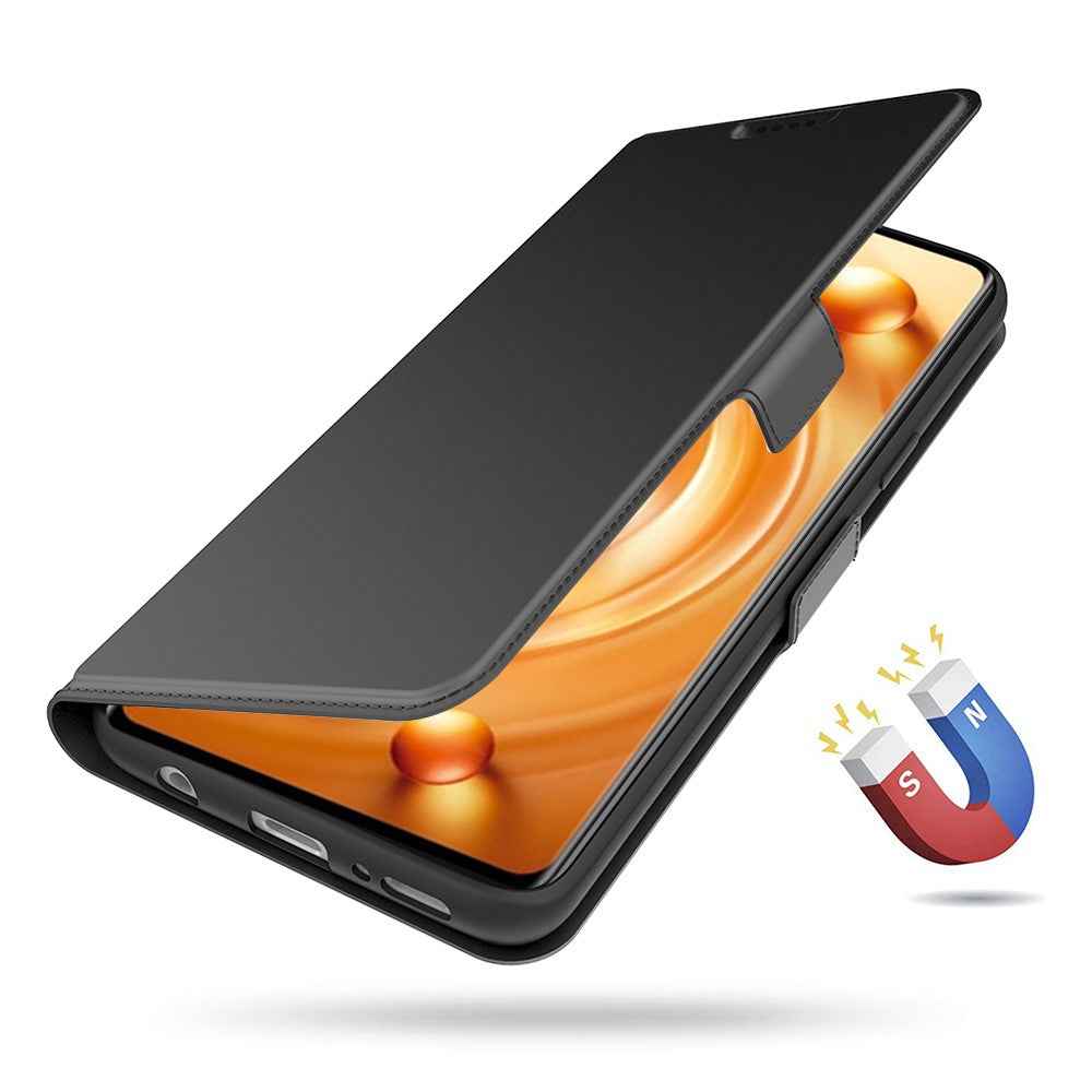 For vivo X300s 5G Case Shockproof TPU Inner Shell Leather Phone Cover Card Slot - Black