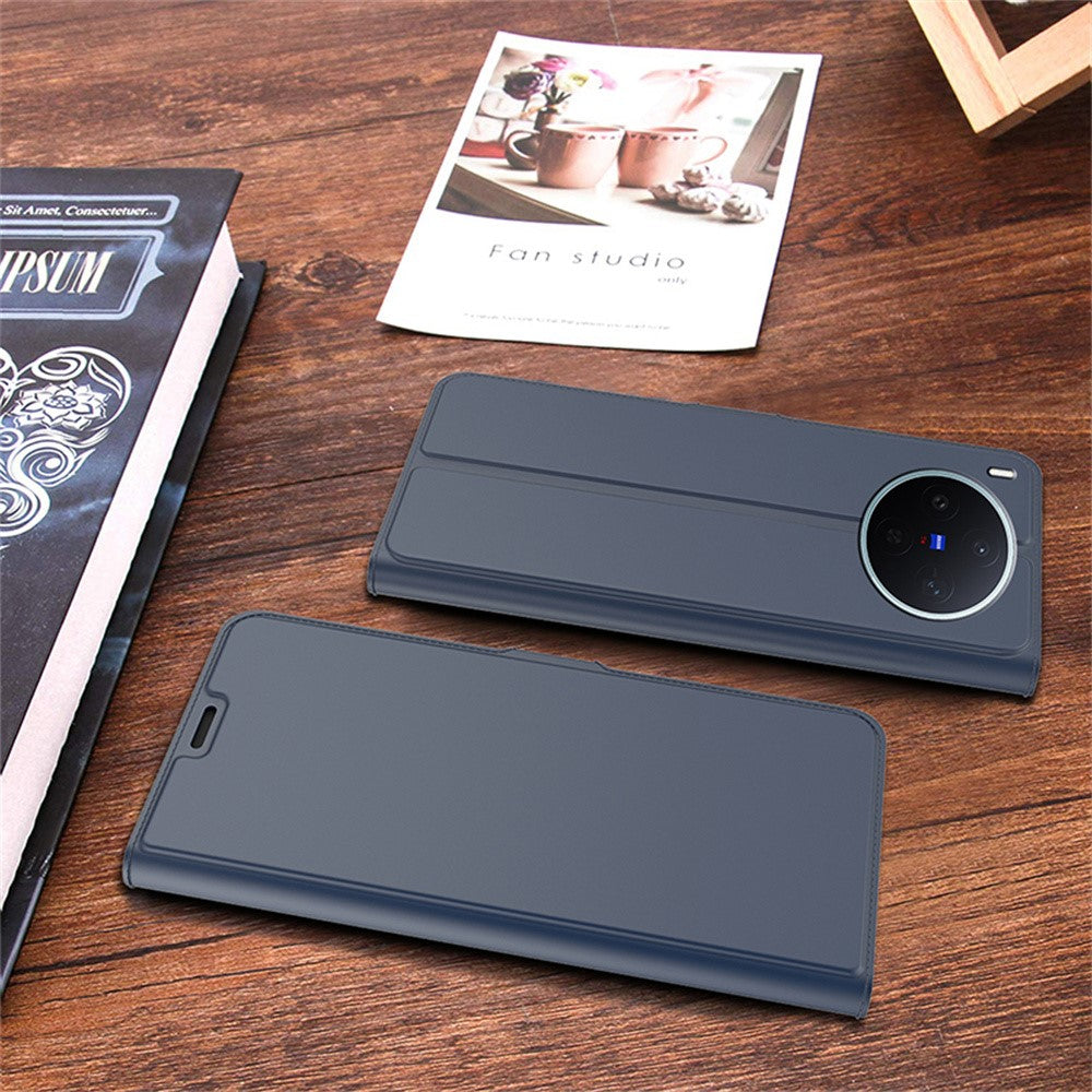 For vivo X300s 5G Case Shockproof TPU Inner Shell Leather Phone Cover Card Slot - Blue
