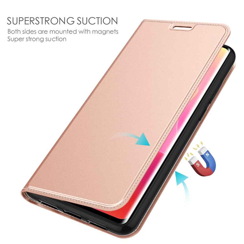 For vivo X300s 5G Case PU Leather Phone Cover with Card Holder Stand - Rose Gold