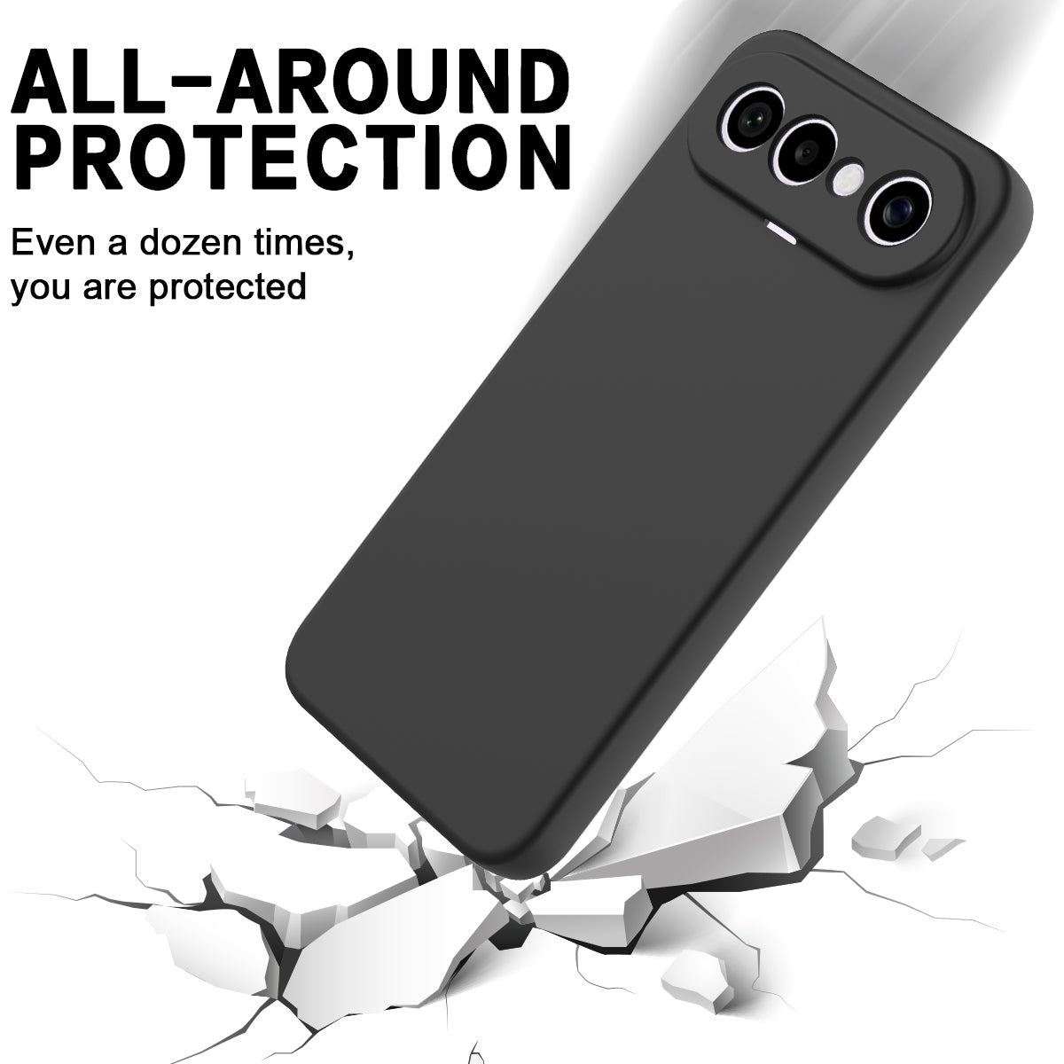 For vivo X300 FE 5G Liquid Silicone Case Phone Back Cover with Hand Strap - Black