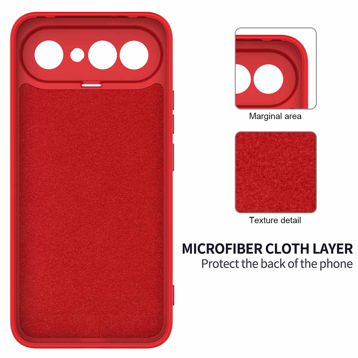For vivo X300 FE 5G Liquid Silicone Case Phone Back Cover with Hand Strap - Red