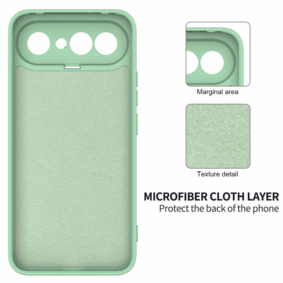 For vivo X300 FE 5G Liquid Silicone Case Phone Back Cover with Hand Strap - Green