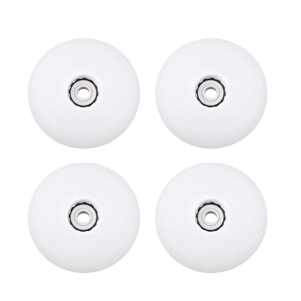 4pcs PU Magnetic Light Up Skates Wheels for Roller Inline Skates 76mm Red
