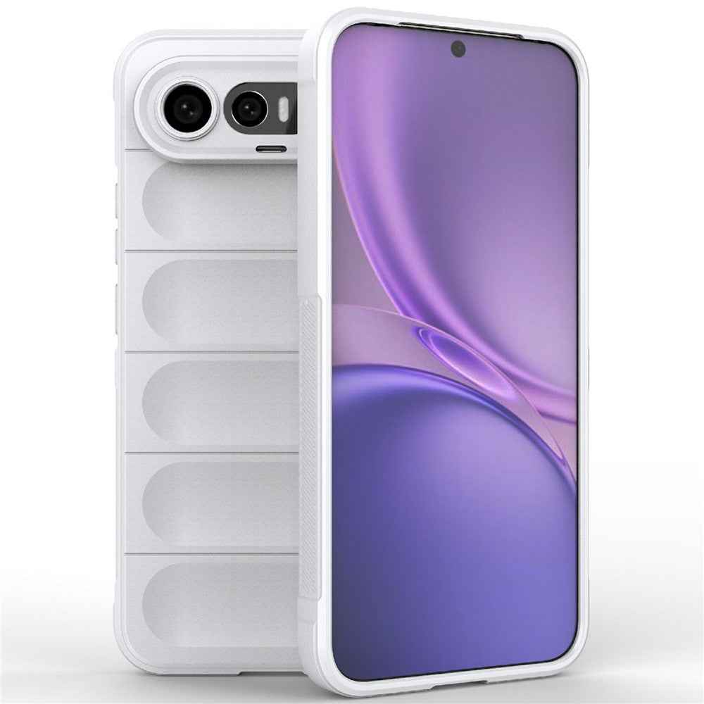 For vivo X300 FE 5G Phone Case Anti-Drop Soft TPU Rugged Back Cover - White