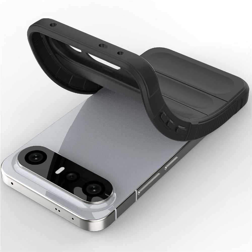 For vivo X300 FE 5G Phone Case Anti-Drop Soft TPU Rugged Back Cover - Black