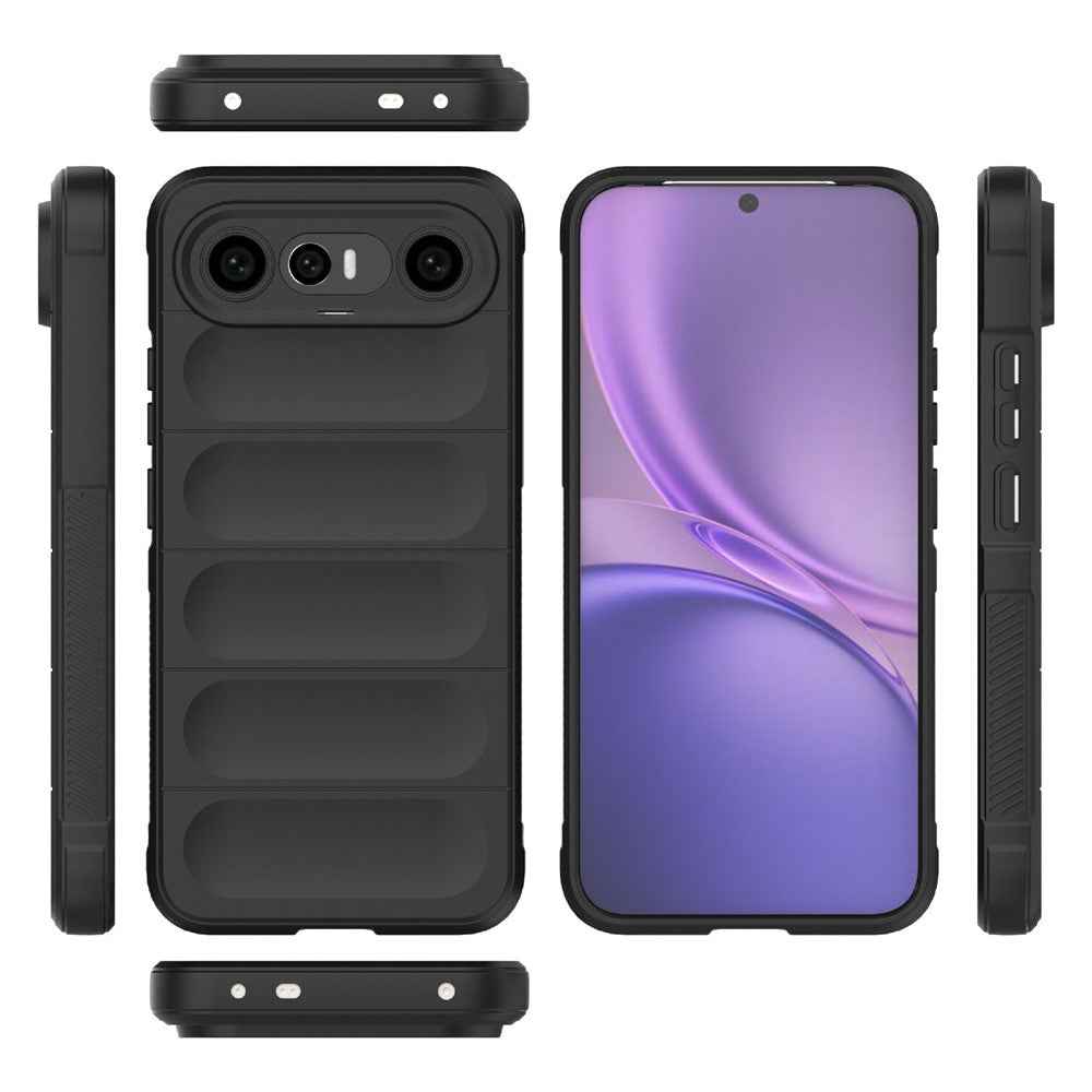 For vivo X300 FE 5G Phone Case Anti-Drop Soft TPU Rugged Back Cover - Black