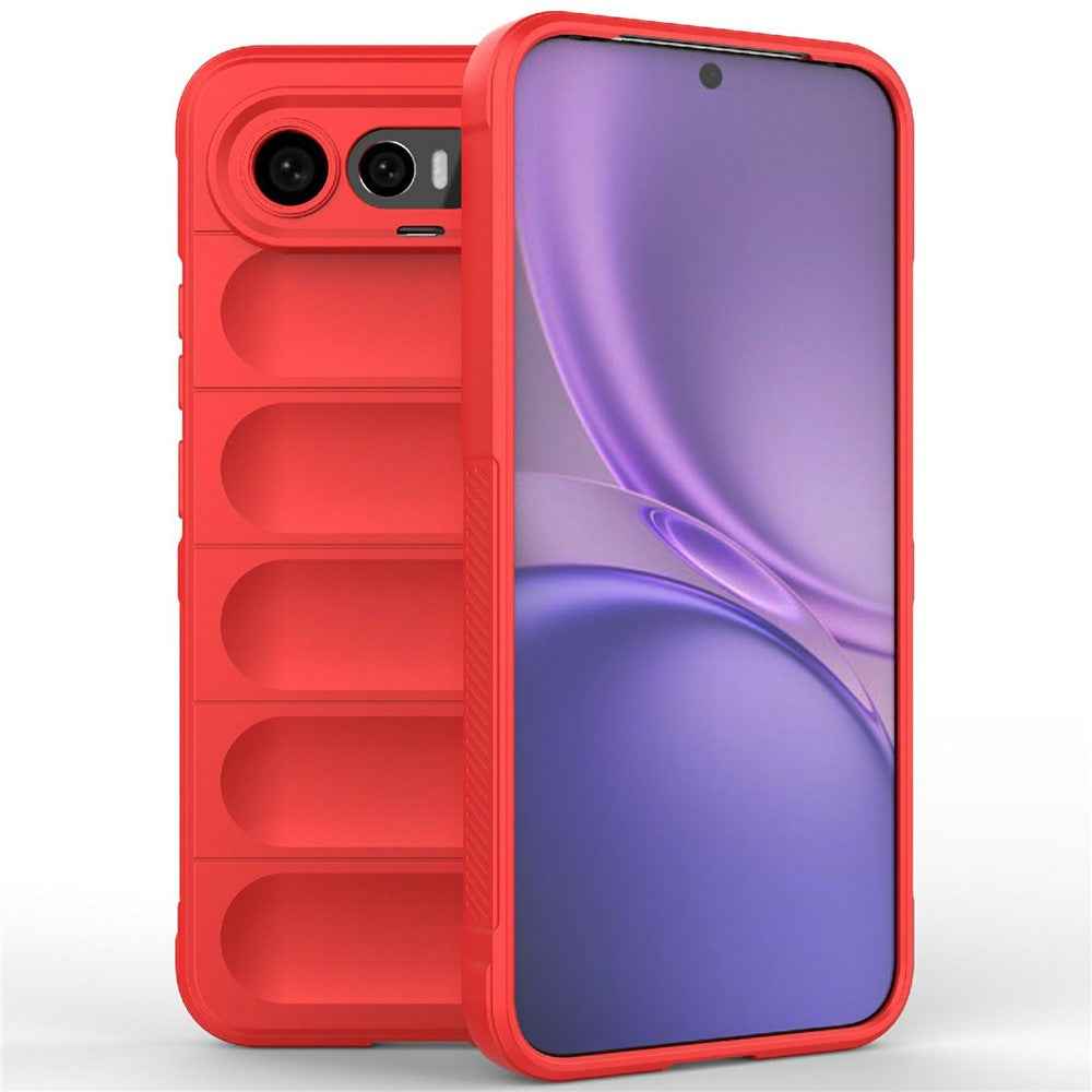 For vivo X300 FE 5G Phone Case Anti-Drop Soft TPU Rugged Back Cover - Red