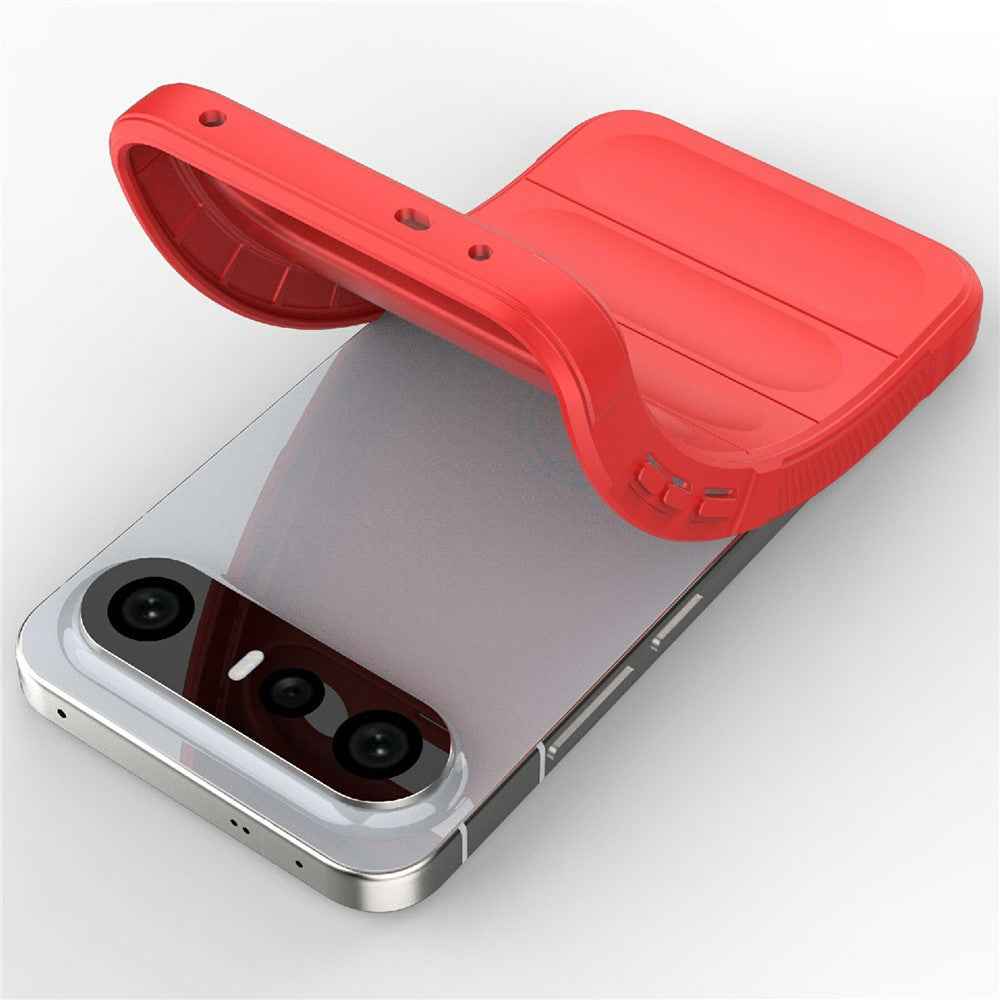 For vivo X300 FE 5G Phone Case Anti-Drop Soft TPU Rugged Back Cover - Red