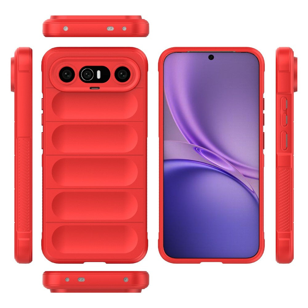 For vivo X300 FE 5G Phone Case Anti-Drop Soft TPU Rugged Back Cover - Red