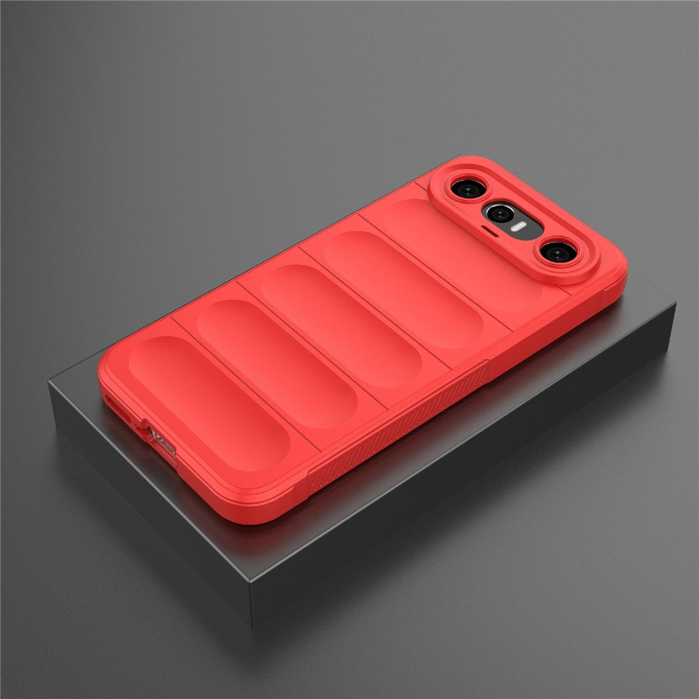 For vivo X300 FE 5G Phone Case Anti-Drop Soft TPU Rugged Back Cover - Red