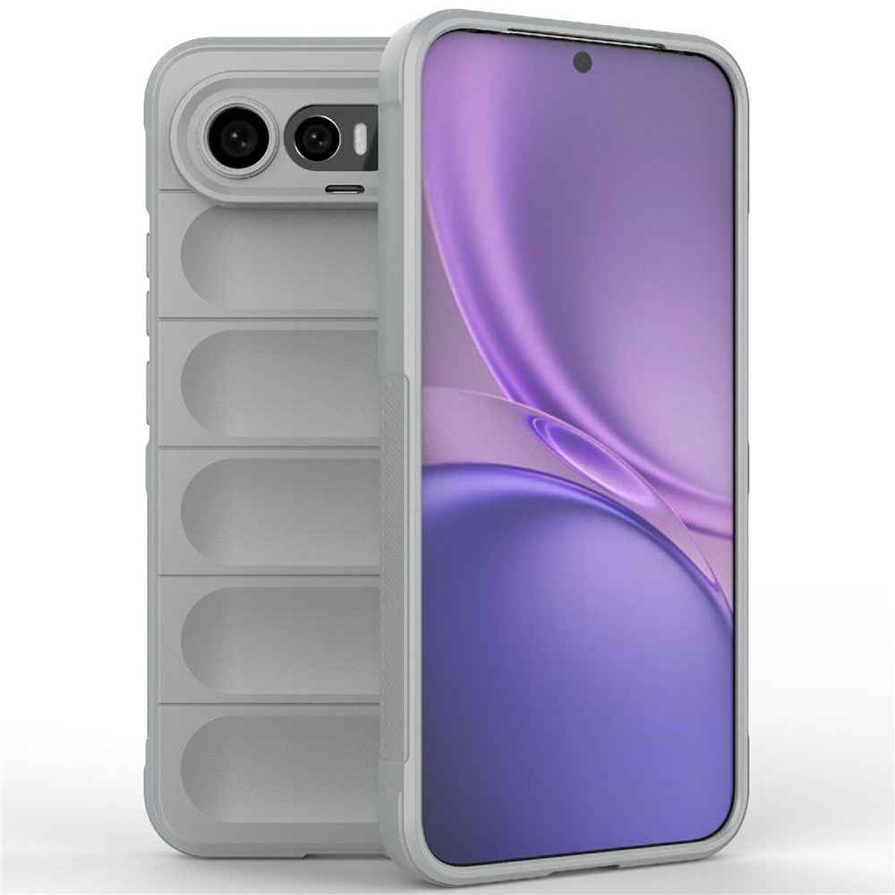 For vivo X300 FE 5G Phone Case Anti-Drop Soft TPU Rugged Back Cover - Light Grey