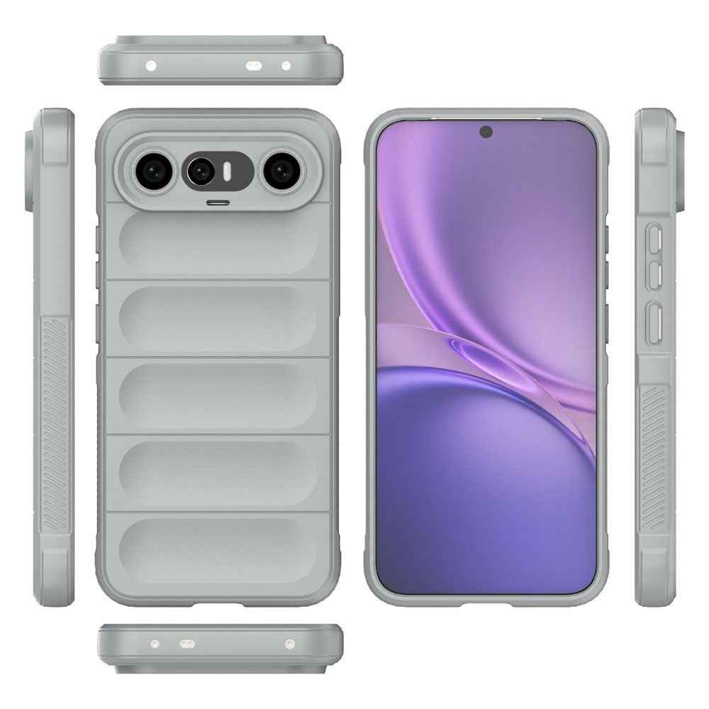 For vivo X300 FE 5G Phone Case Anti-Drop Soft TPU Rugged Back Cover - Light Grey