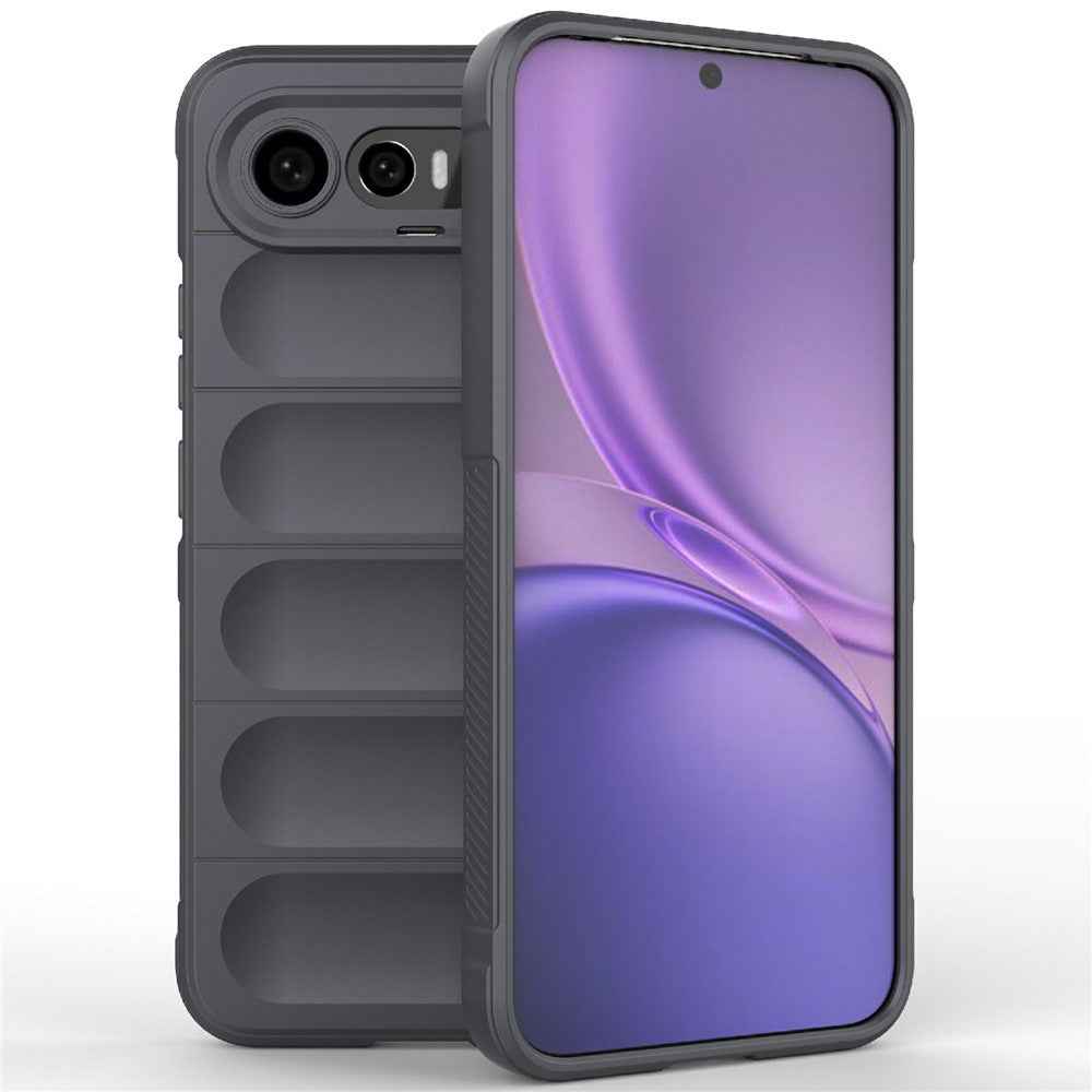 For vivo X300 FE 5G Phone Case Anti-Drop Soft TPU Rugged Back Cover - Dark Grey