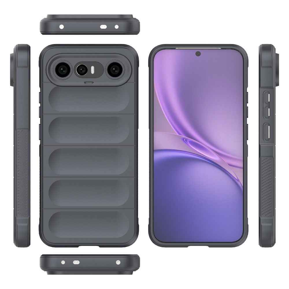For vivo X300 FE 5G Phone Case Anti-Drop Soft TPU Rugged Back Cover - Dark Grey