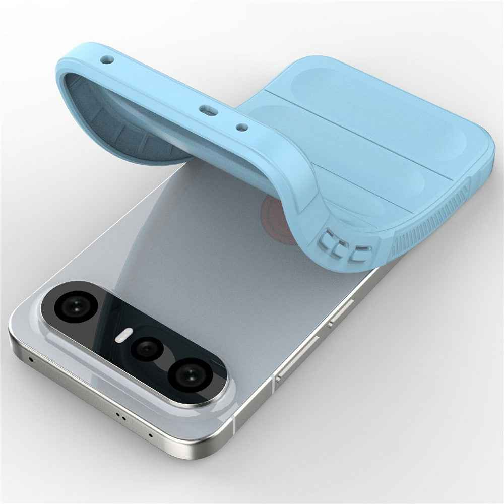 For vivo X300 FE 5G Phone Case Anti-Drop Soft TPU Rugged Back Cover - Baby Blue