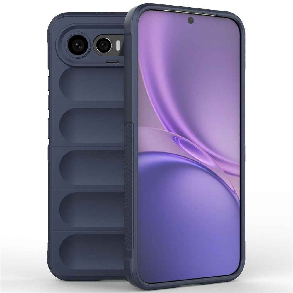 For vivo X300 FE 5G Phone Case Anti-Drop Soft TPU Rugged Back Cover - Dark Blue