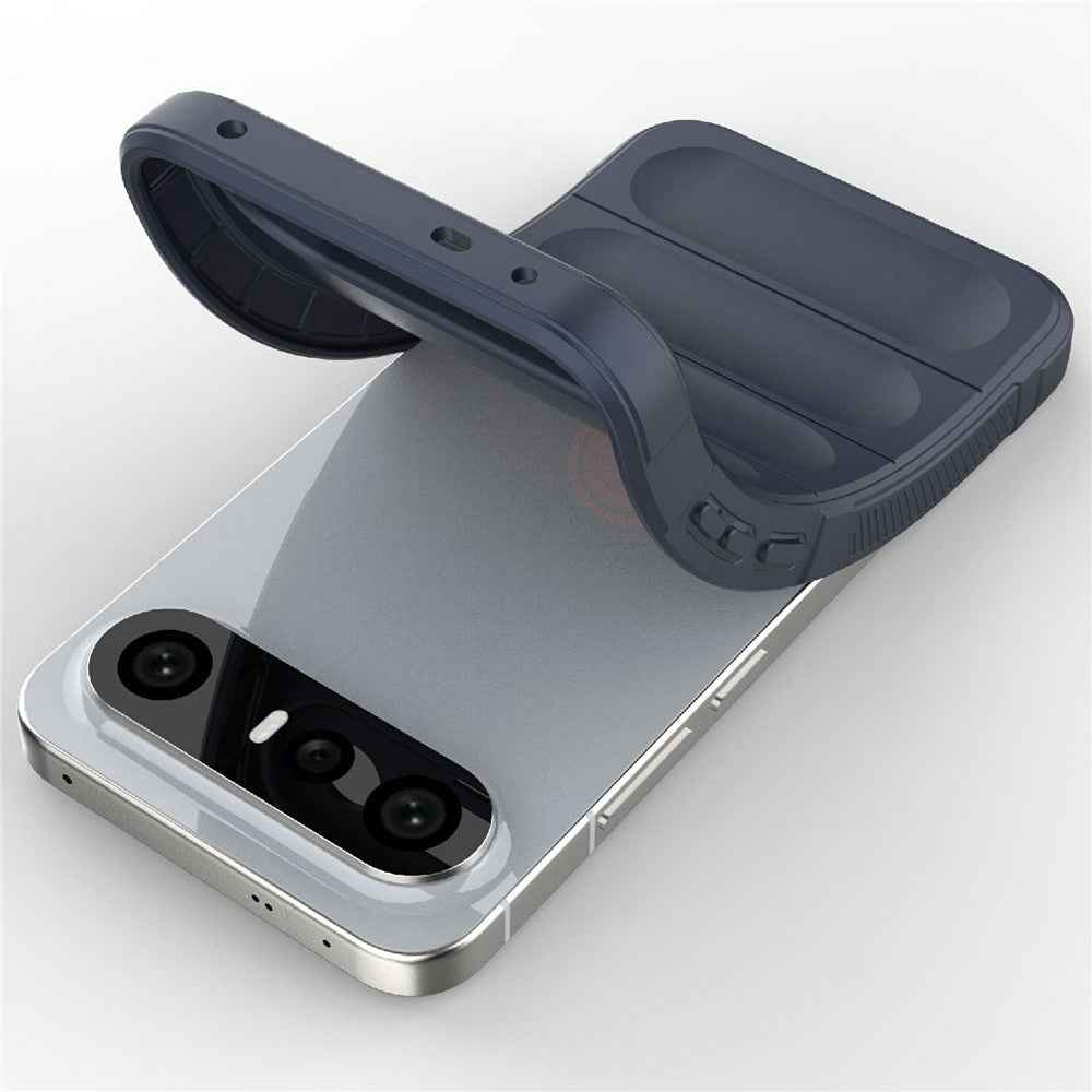 For vivo X300 FE 5G Phone Case Anti-Drop Soft TPU Rugged Back Cover - Dark Blue